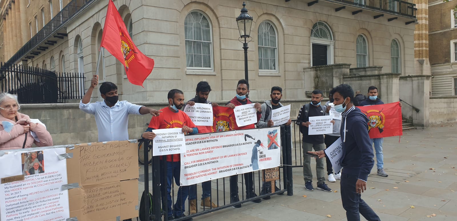 British Tamils Protest Against Sri Lanka’s Defence Attaché